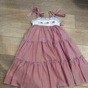 SHRIMP & GRITS KIDS GIRLS SIZE 6 DANDY LION DRESS RED WHITE